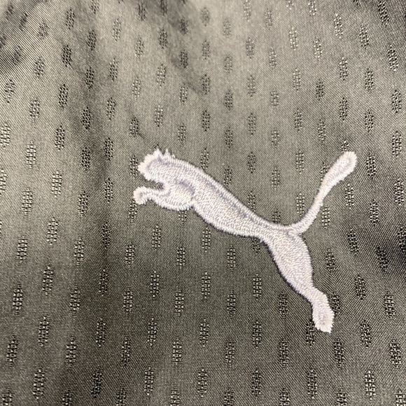 Puma Sport Life Style Wind Breaker Jacket Elasticized Waist Black Size Medium - Picture 8 of 15